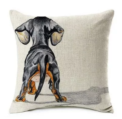 Dachshund Dog Cushions Cover Or Full Cushion 45x45cm Sausage Dogs Sofa Pillow • £14.99