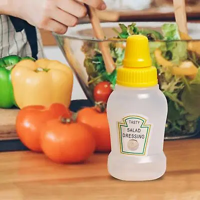 Condiment Squeeze Bottles Salad Dressing Empty Ketchup Dispenser With Cap 25ml • £3.89