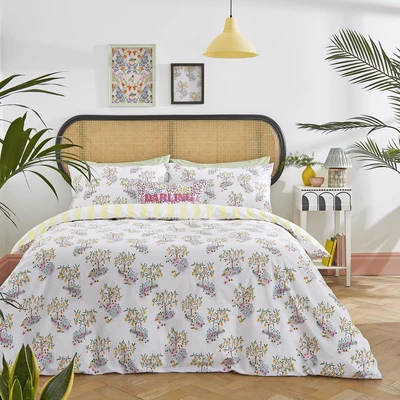 £52.29 • Buy Cath Kidston Lemon Trees Bedding Duvet Cover Set & Pillowcases 100% Cotton