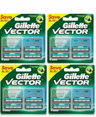 Gillette Vector 16 Pc Cartridges Blades Fits Contour Atra Plus Refills Free Ship • $40.08