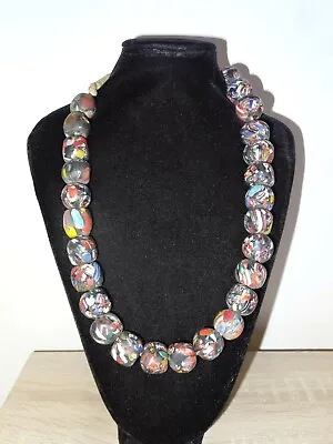 Vintage Modern Venetian Mileffiori Indian Trade Beads Necklace  • £45