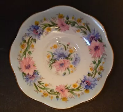 Vintage EB Foley Bone China CORNFLOWER Pattern Saucer • $4.95