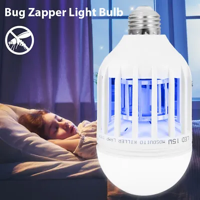 Fly Bug LED Bulb Electric Mosquito Insect Zapper Killer Light Catcher Trap Lamp- • £6.29