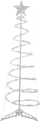 4Ft LED Lighted Spiral Cone Tree Outdoor Christmas Decoration Multi Lights • $57.99