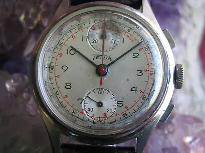 Nicolet Telda Vintage Stainless Steel Chronograph Wrist Watch Venus 170  • $699.99