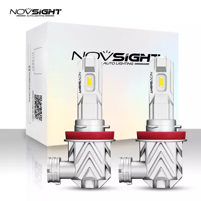 NOVSIGHT H11 H16 H8 LED Fog Light Bulbs Halogen Replacement White Color 6000K 2X • $28.89