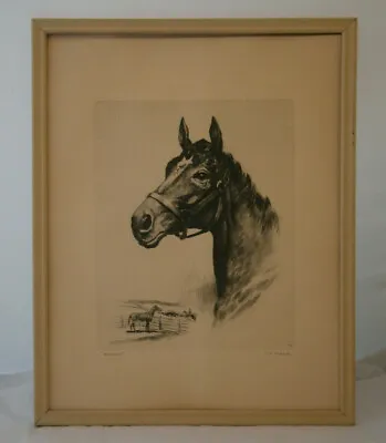  R H Palenske Horse Print Art Signed ASSAULT In Frame No Glass • $24.99