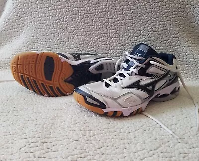 Mizuno Wave Bolt 3 Volleyball Shoes Women's Size 9.5 Navy White • $15.99