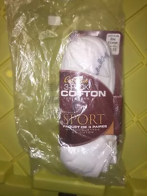 Cabelas 3-Pack Cottton PED SOCKS / XL (shoe Size 12 -15) / New With Tags In Pack • $22