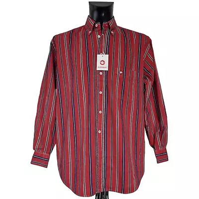 Murphy & Nye Sailwear Chambray Cotton Striped Regular Fit Shirt. Size: L • $28.34