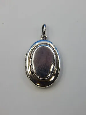 Vintage REO Sterling Silver 4 Photo Double Locket Pendant ~ Perfect For Monogram • $29.99