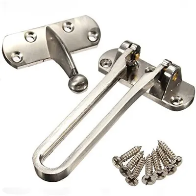£4.80 • Buy Door Guard Restrictor Security Catch Strong Heavy Duty Safety Lock Chain