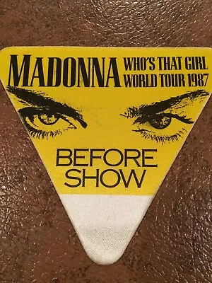 MADONNA World Tour 1987 Who's That Girl Backstage Press Pass Before Show • $9.99
