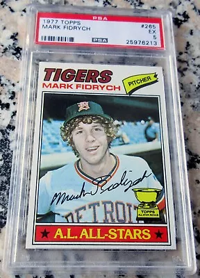 MARK FIDRYCH 1977 Topps Rookie Card RC All Star Gold Cup PSA 5 EX Polish USA HOF • $69.99