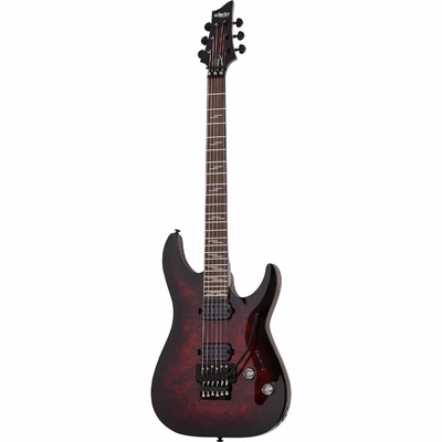 $549 • Buy Schecter Omen Elite-6 Floyd Rose Electric Guitar - Black Cherry Burst