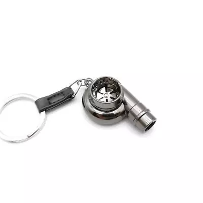 Gun Black Turbo KeyChain Car Turbocharger Spinning Turbo Key Holder Ring Keyfob • $10.99