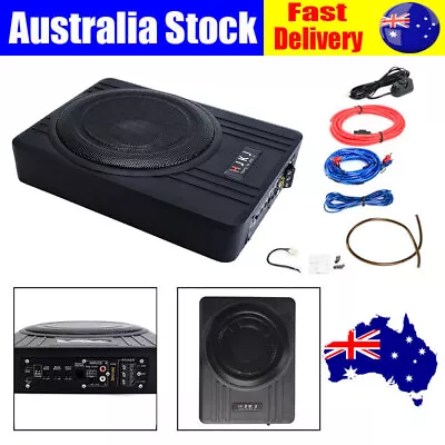 AU 600W Car Subwoofer Under-Seat Amplifier Speakers Audio Sub Woofer Slim Box • $117.95
