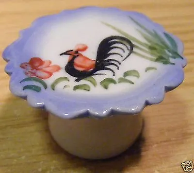 Ceramic Cockerel Cake Stand Tumdee 1:12 Scale Dolls House Kitchen Accessory C33a • $1.48