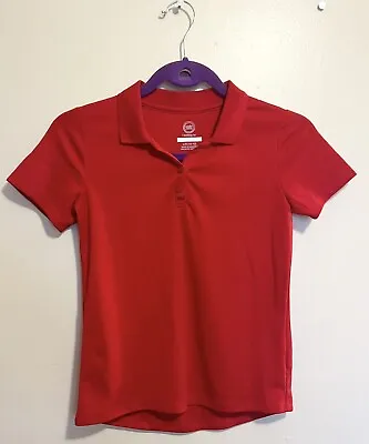 Wonder Nation Girls School Uniform Polo Shirt Sz L (10-12) Red Short Sleeve*** • $1