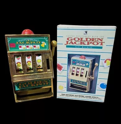 Vintage Waco Golden Jackpot Mini  Slot Machine In Original Box SOUND WORKS PROP • $22.95