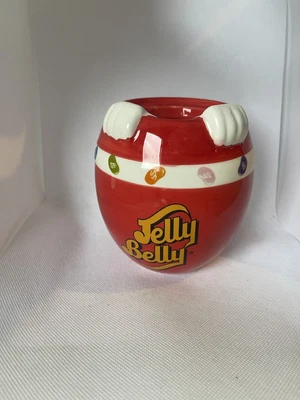£15 • Buy Jelly Belly Bean Candy Sweet Retro Vintage Red White Ceramic Storage Jar RARE