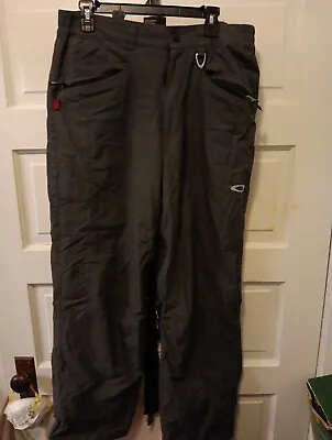 Oakley Ski Snowboard Snow Icon Pants Mens Large Loose Fit Thinsulate GrayGreen • $69.99