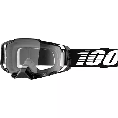 100% MX Motocross ARMEGA Goggles (Black W/Clear Lens) • $76.52