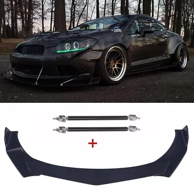  For Mitsubishi Eclipse Front Bumper Lip Body Kit Spoiler Splitter + Strut Rods • $38.55