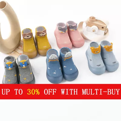 £4.99 • Buy Newborn Baby Boy Girl Toddler Anti-slip Slippers Socks Cotton Shoes Spring