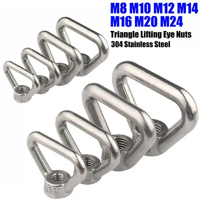 Triangle Lifting Eye Nuts M8101214162024 Female Eye Bolts - 304 Stainless • £3.66