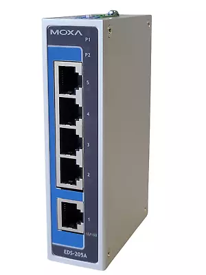 Moxa EDS-205A 5-Port Compact Unmanged Industrial Ethernet Switch • $29.21