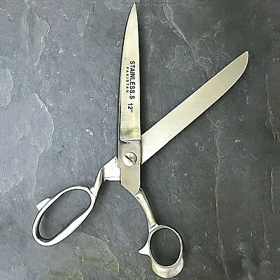 12  HEAVY DUTY STAINLESS STEEL TAILOR UPHOLSTERY SCISSORS Shears Utlity Sewing • $17.53