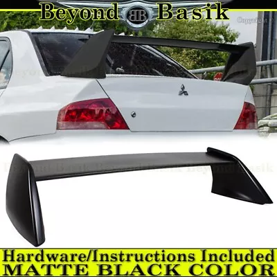 $91.50 • Buy 2002-2004 2005 2006 2007 Mitsubishi Lancer EVO 8 Style Spoiler Wing MATTE BLACK