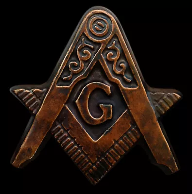 Freemason Masonic Lodge Symbol Sculpture Plaque In Dark Bronze Finish Replica • $19.99