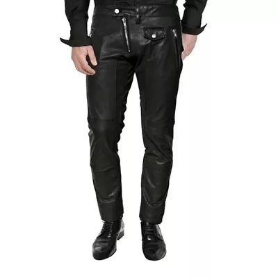 Pure Lamb Skin Leather Pants Biker Style  Perfect For Party Travel Casual Wear • $138