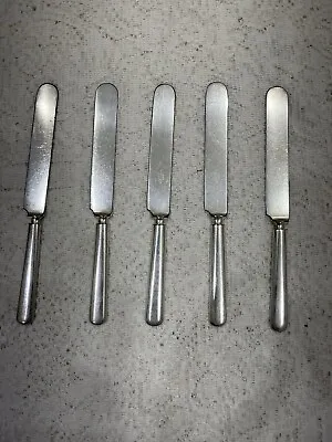 5 Antique Vintage 1835 R Wallace Silverplate Flatware Dinner Knives  • $15.99