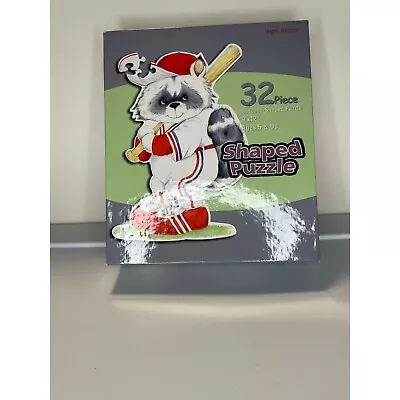 NIB Rightly Raccoon Baseball 32 PC Puzzle Sealed • $10