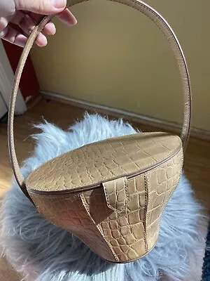 $99 • Buy STAUD Croc Embossed Leather Bag