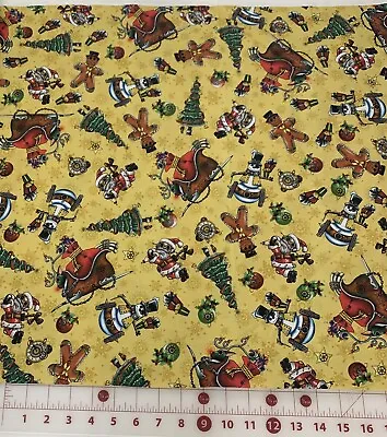 Steam Punk (Steampunk)  Christmas Multicolor  1/2 Yard Cut Cotton QT Fabrics • $6.50