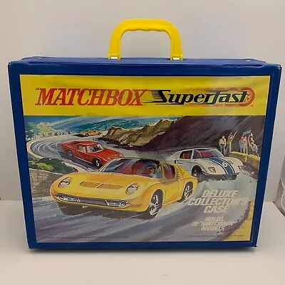 *NICE!* 1970 Matchbox Superfast Lesney 72 Cars Deluxe Collector's Case W/6 Trays • $55