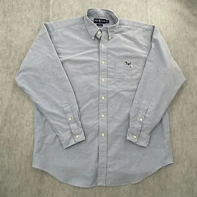 Polo Ralph Lauren Shirt Adult Large Blue Button Up Blake Scottish Terrier Mens L • $35.96