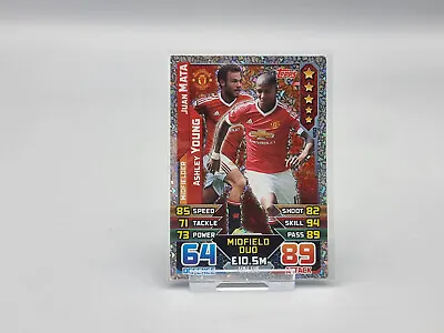 2015-16 Topps Match Attax Premier League #450 Juan Mata / Ashley Young • £0.99