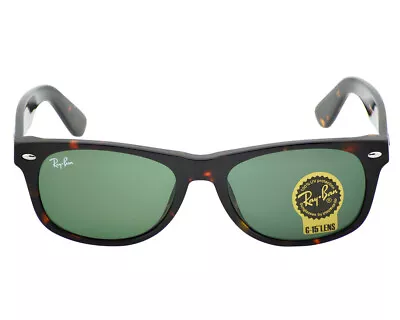 Ray-Ban Sunglasses RB2132 New Wayfarer Classic Tortoise Frame Green Lens 52mm • $66.99