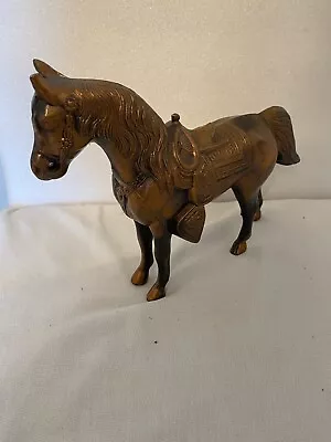 Vintage 50’s Large Pot Metal Copper Western Horse Carnival Prize • $16