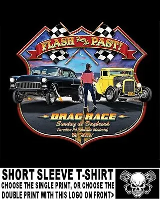 American Flash From The Past Paradise Road Car Drag Race Graffiti T-shirt AB84 • $21.99