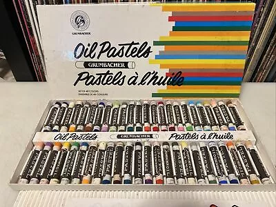 Vtg GRUMBACHER Oil Pastels SET Of 48 MADE IN JAPAN Artist Paint Crayon DRAW Lot • $49.95