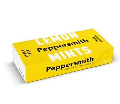 Peppersmith Xylitol LEMON Mints  15g  EXP  11/23 • £3.39