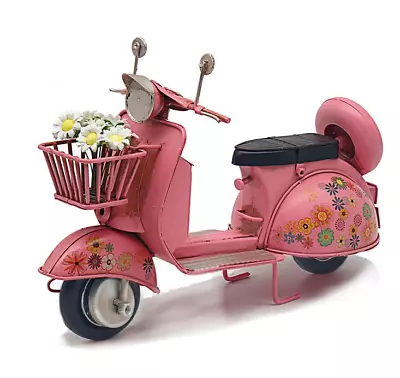 Pink Lambretta Scooter Model Metal Tin Vintage Scooter Model Scooter Lovers Gift • £27.99