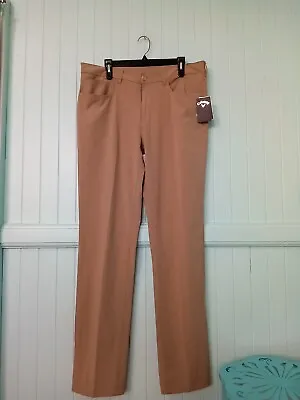 NWT Callaway Men’s Golf Khaki Pants Sz 36x36 4-Way Stretch Lightweight $80 • $34.99