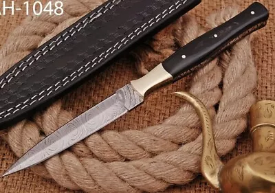 $35.95 • Buy 9” Double-Edged V42 Military Damascus Steel Dagger Boot Knife Hunting Camping